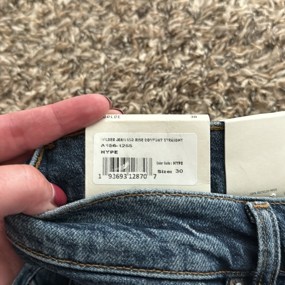 AGOLDE Wilder Mid-Rise Straight Jeans Size 30 NWT - Picture 6 of 14